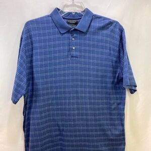 Pronto Uomo 60’ 2-Play Dounle Mercerized Moisture Wicking Blue Polo Shirt